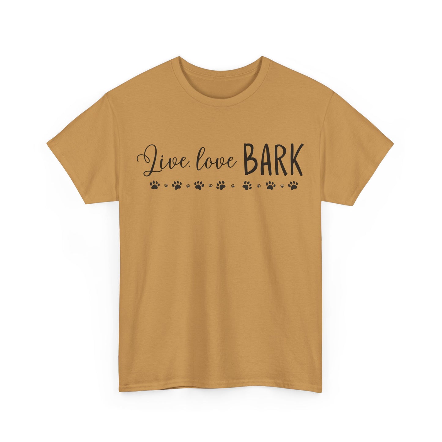 Live, love, BARK Unisex Heavy Cotton Tee
