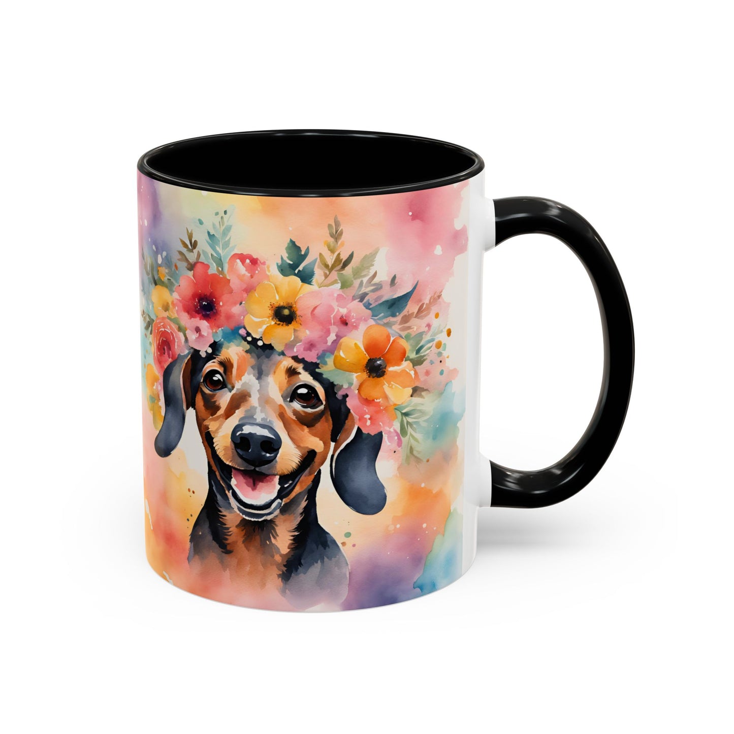 Dachshund 02 Accent Coffee Mug - Dog Lover Gift