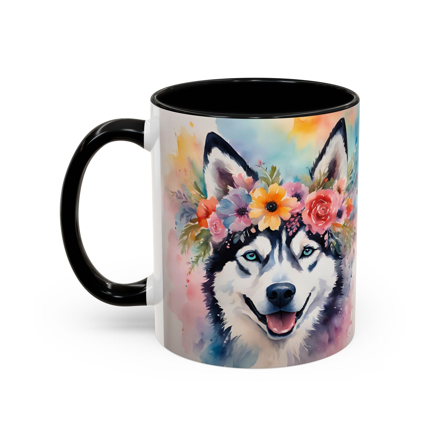 Husky 04 Accent Coffee Mug - Dog Lover Gift