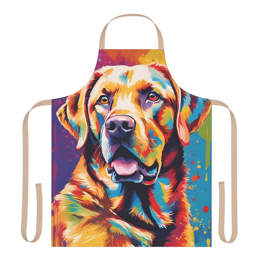 Multicoloured Labrador Adult Apron (AOP)