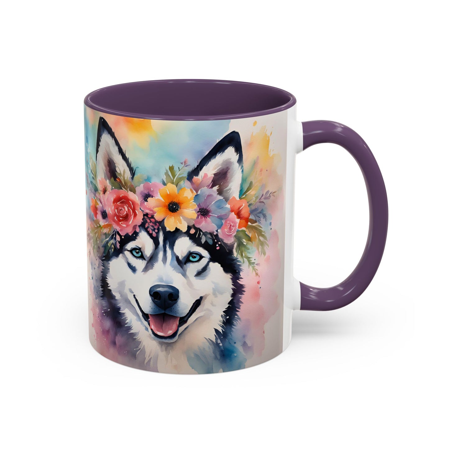 Husky 04 Accent Coffee Mug - Dog Lover Gift