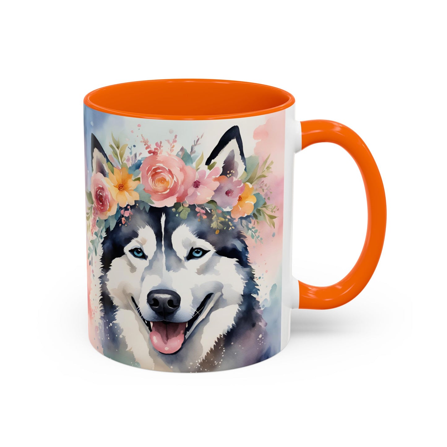 Husky 03 Accent Coffee Mug - Dog Lover Gift