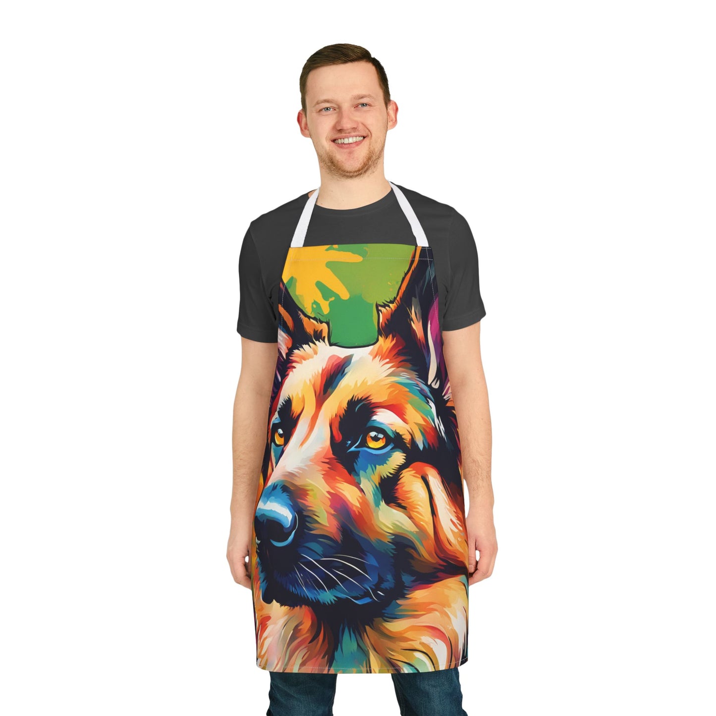 Multicoloured German Shepherd Adult Apron (AOP)