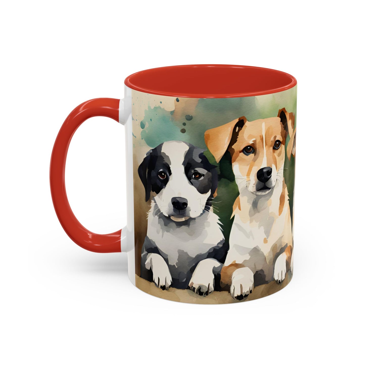 Multicoloured Doggies 12 Accent Mug 11oz