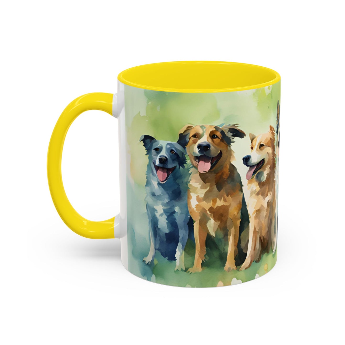 Multicoloured Doggies 10 Accent Mug 11oz