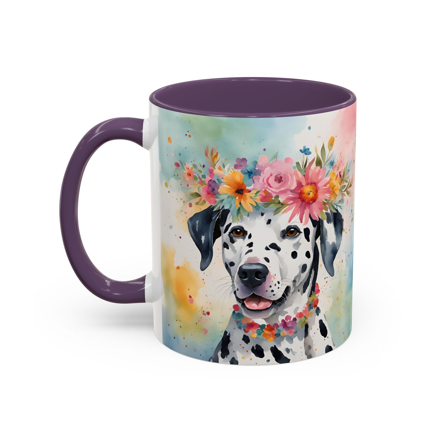 Dalmatian 02 Accent Coffee Mug - Dog Lover Gift