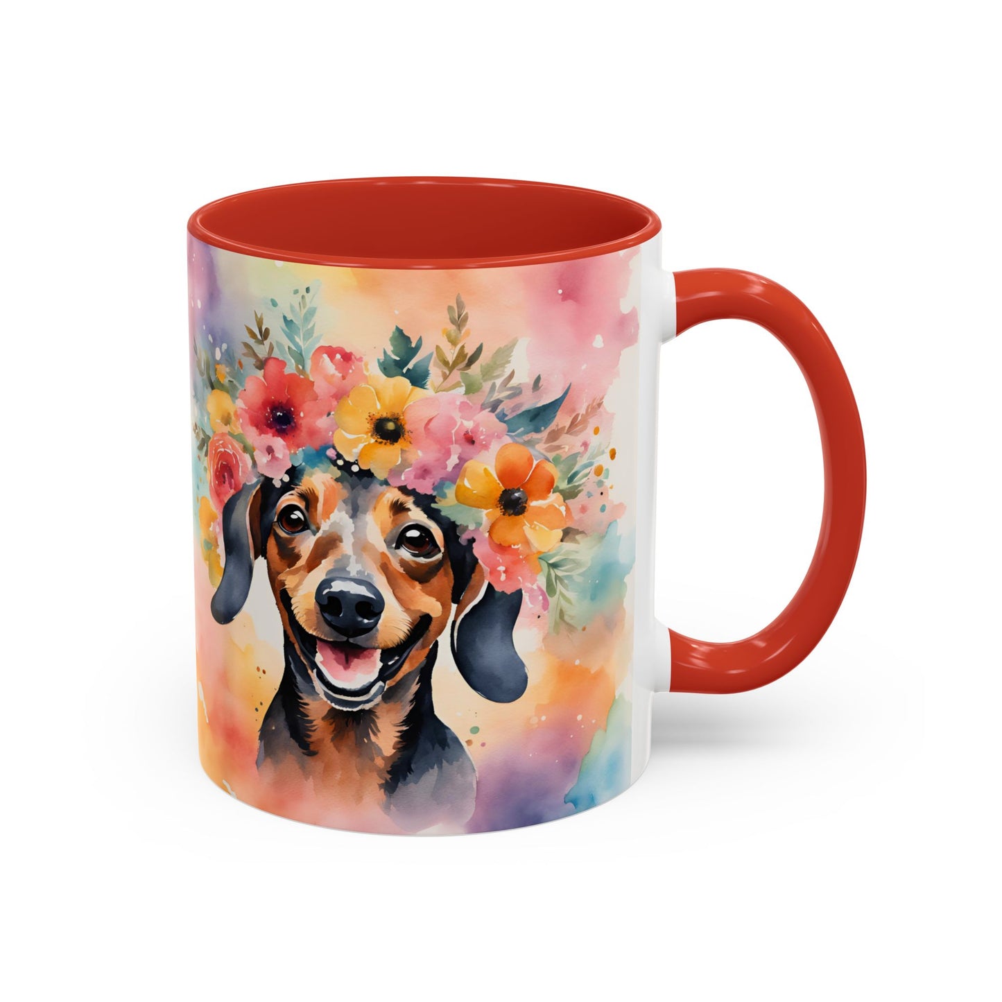 Dachshund 02 Accent Coffee Mug - Dog Lover Gift