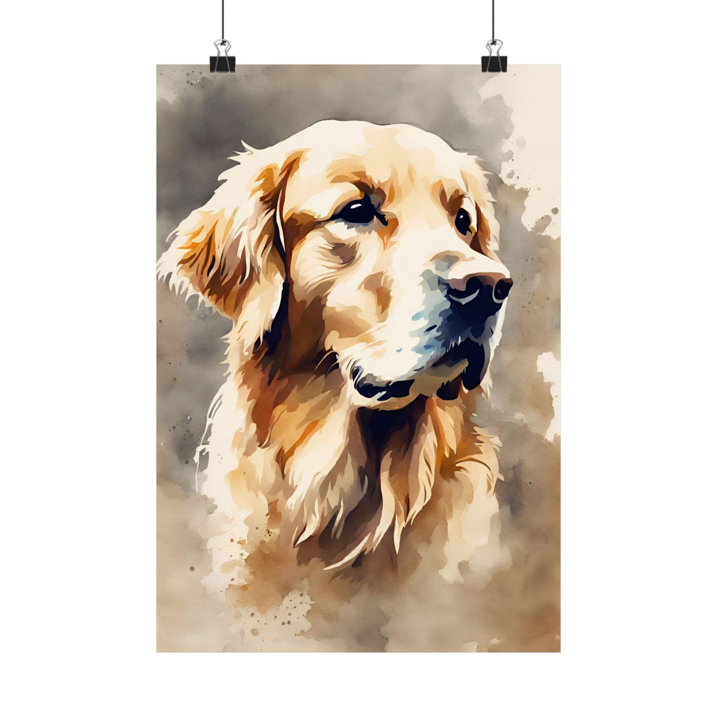 Dogs Golden Retriever 02 Matte Vertical Poster