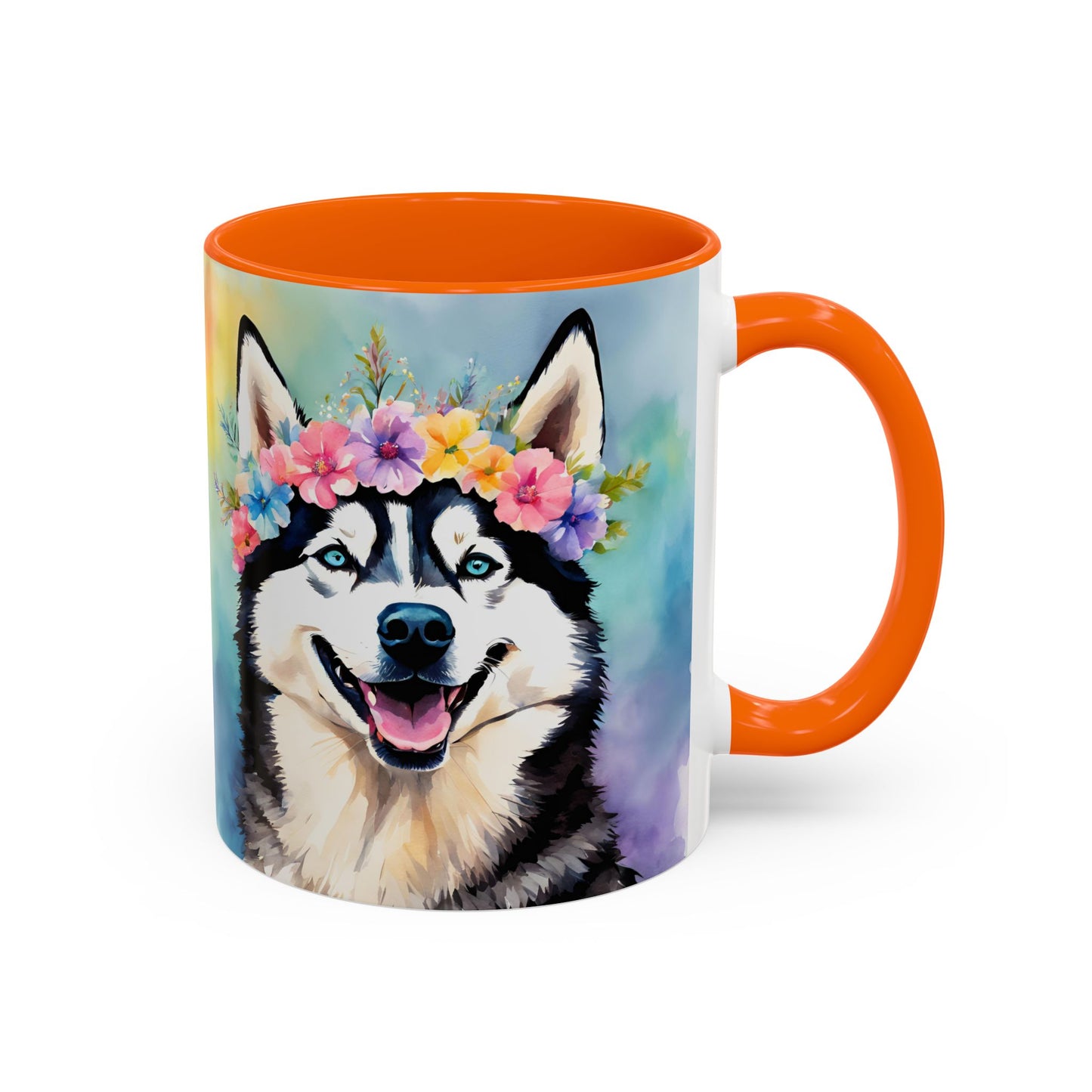 Husky 01 Accent Coffee Mug - Dog Lover Gift