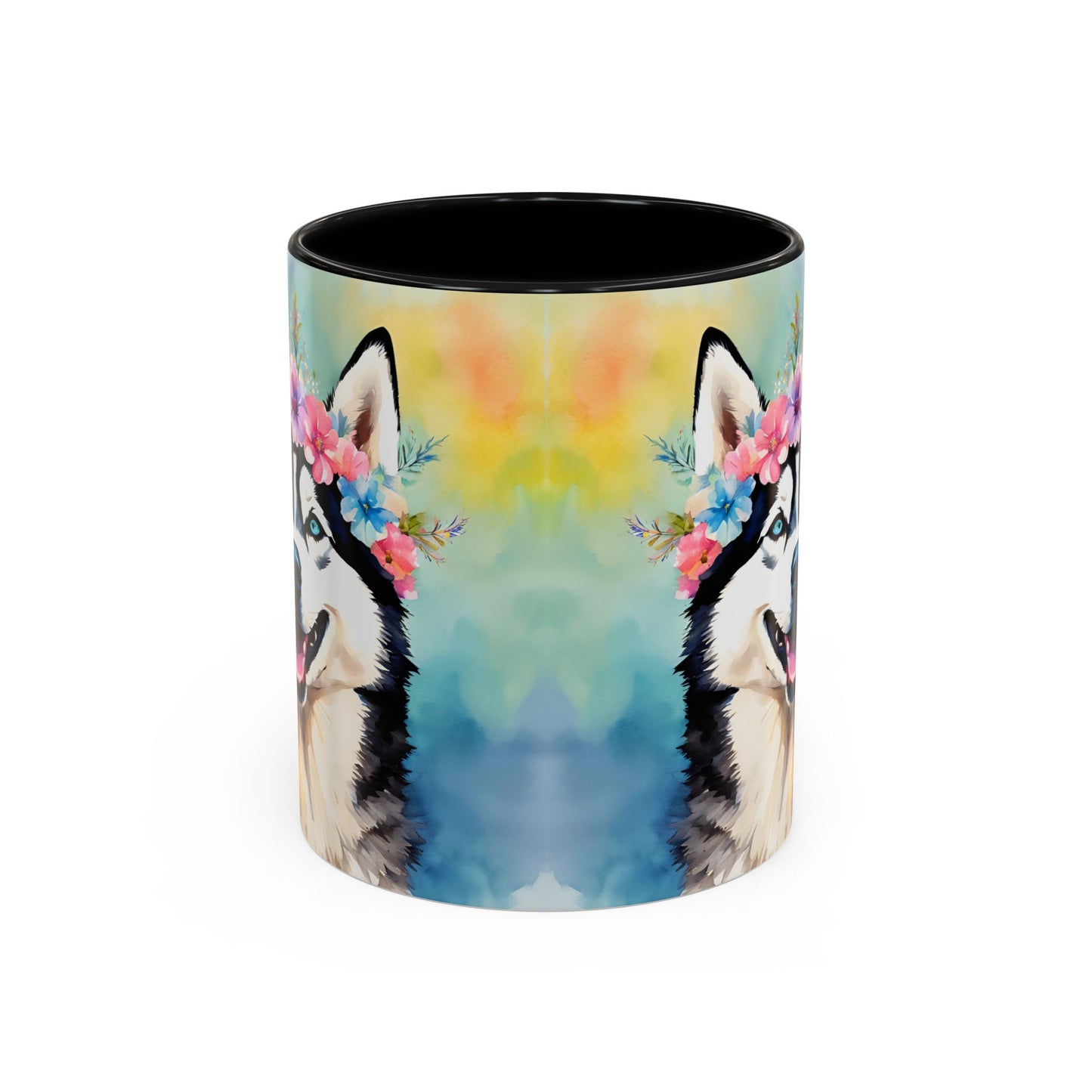 Husky 01 Accent Coffee Mug - Dog Lover Gift