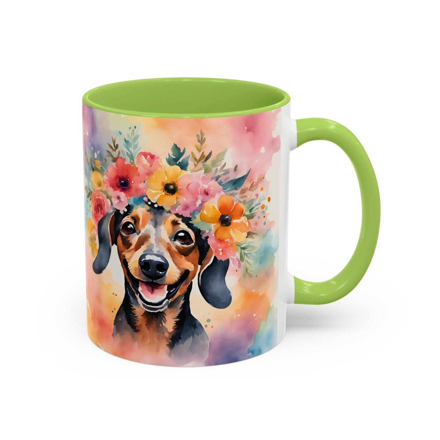 Dachshund 02 Accent Coffee Mug - Dog Lover Gift