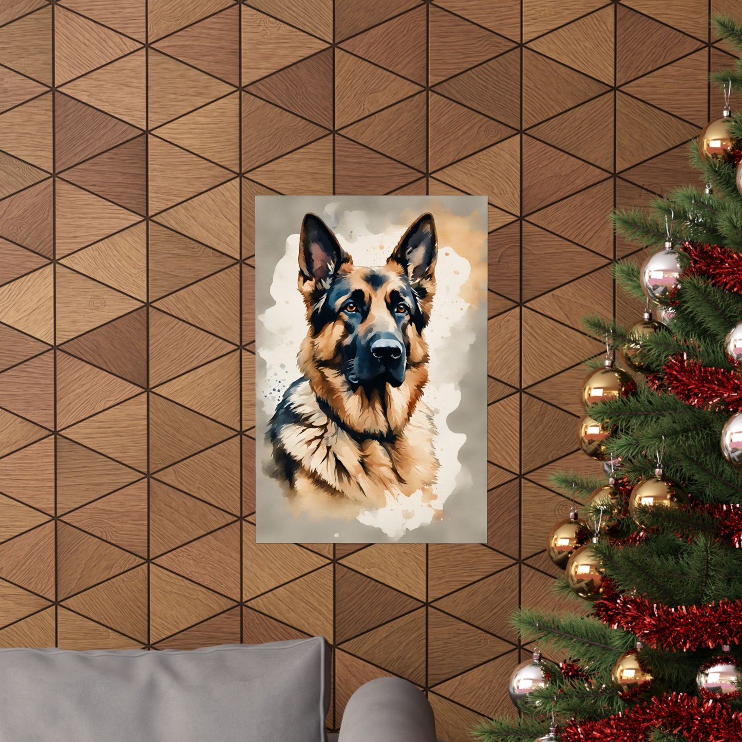 Dogs German Shepherd 04 Matte Vertical Poster