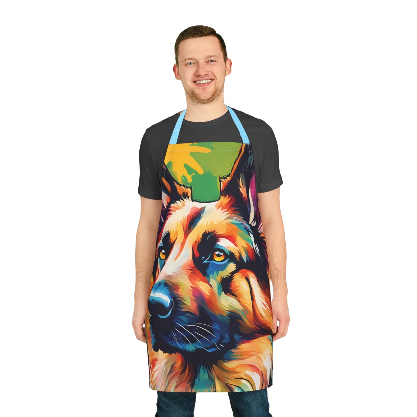 Multicoloured German Shepherd Adult Apron (AOP)