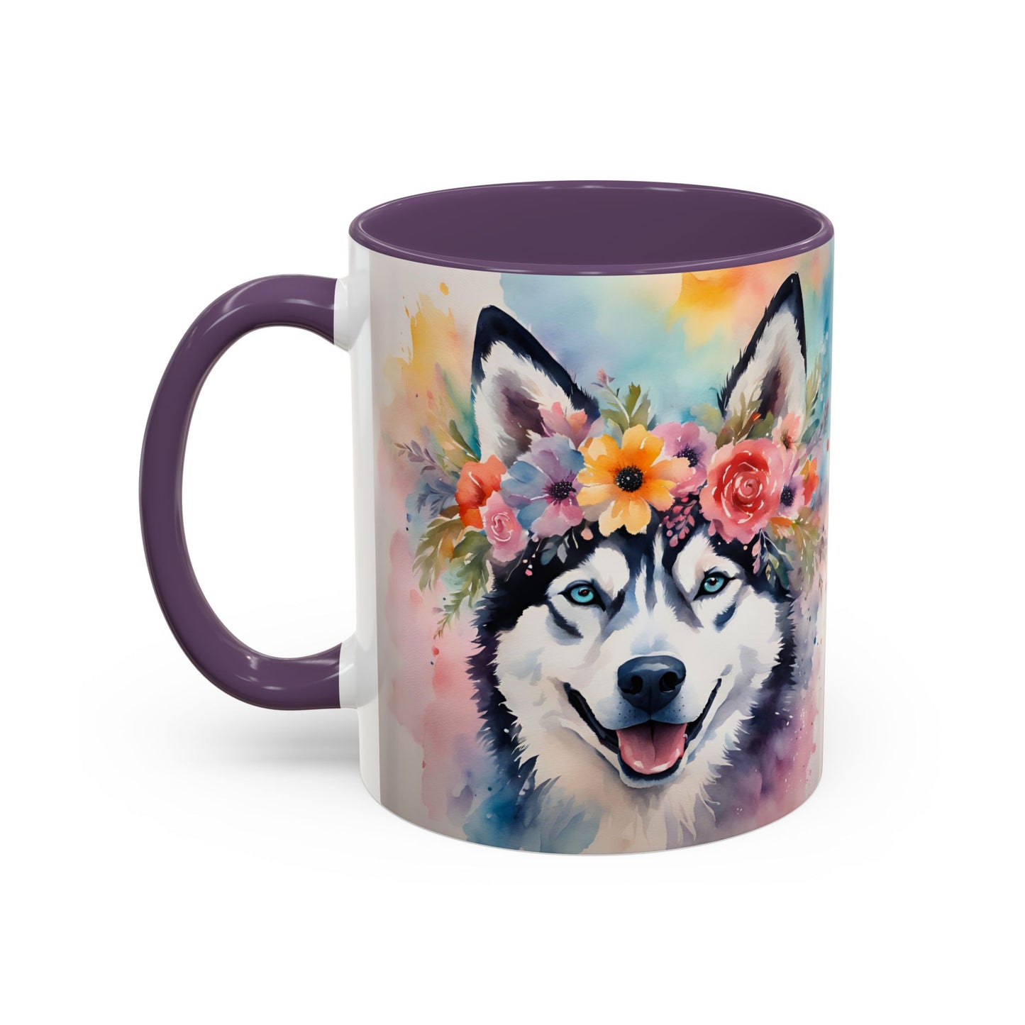 Husky 04 Accent Coffee Mug - Dog Lover Gift