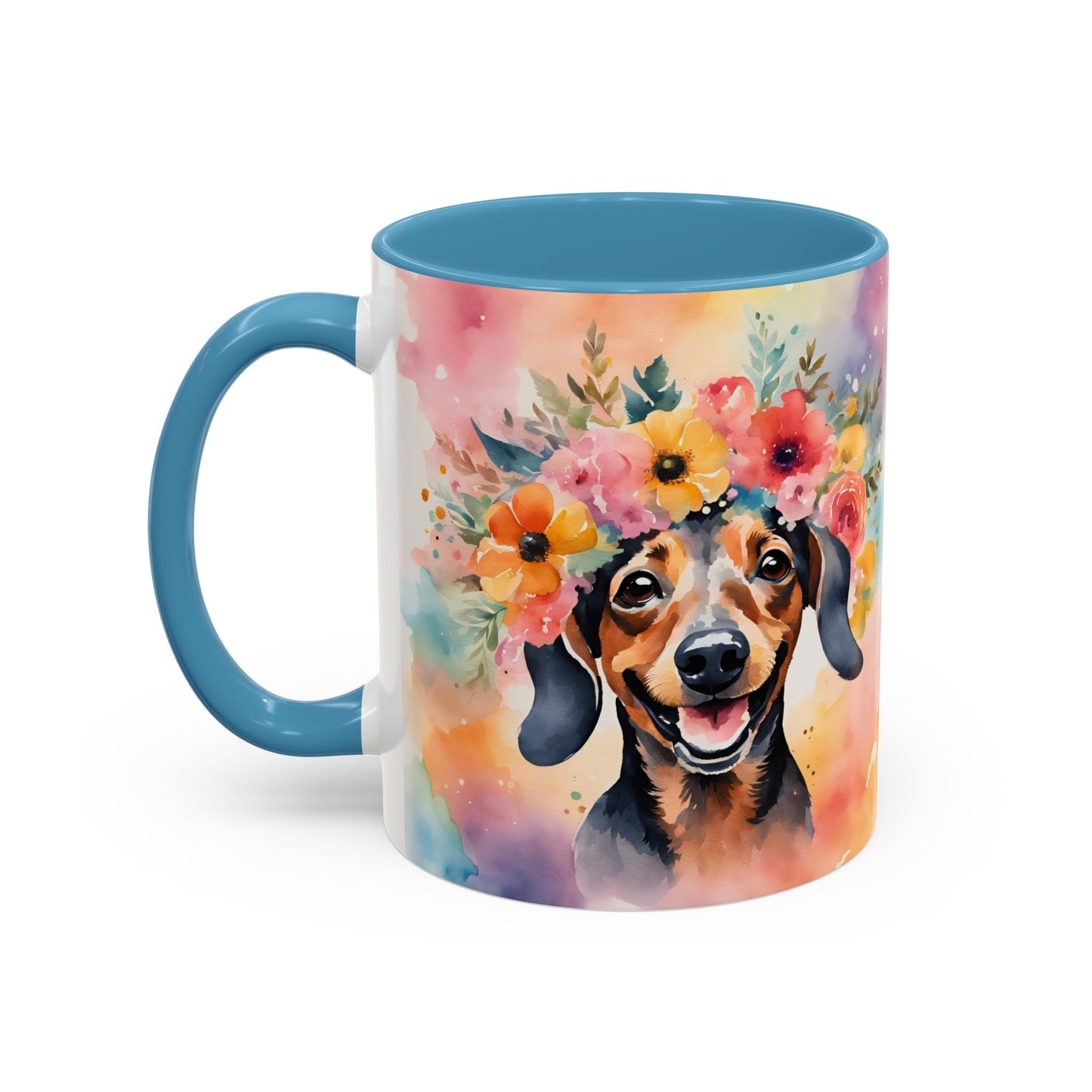 Dachshund 02 Accent Coffee Mug - Dog Lover Gift