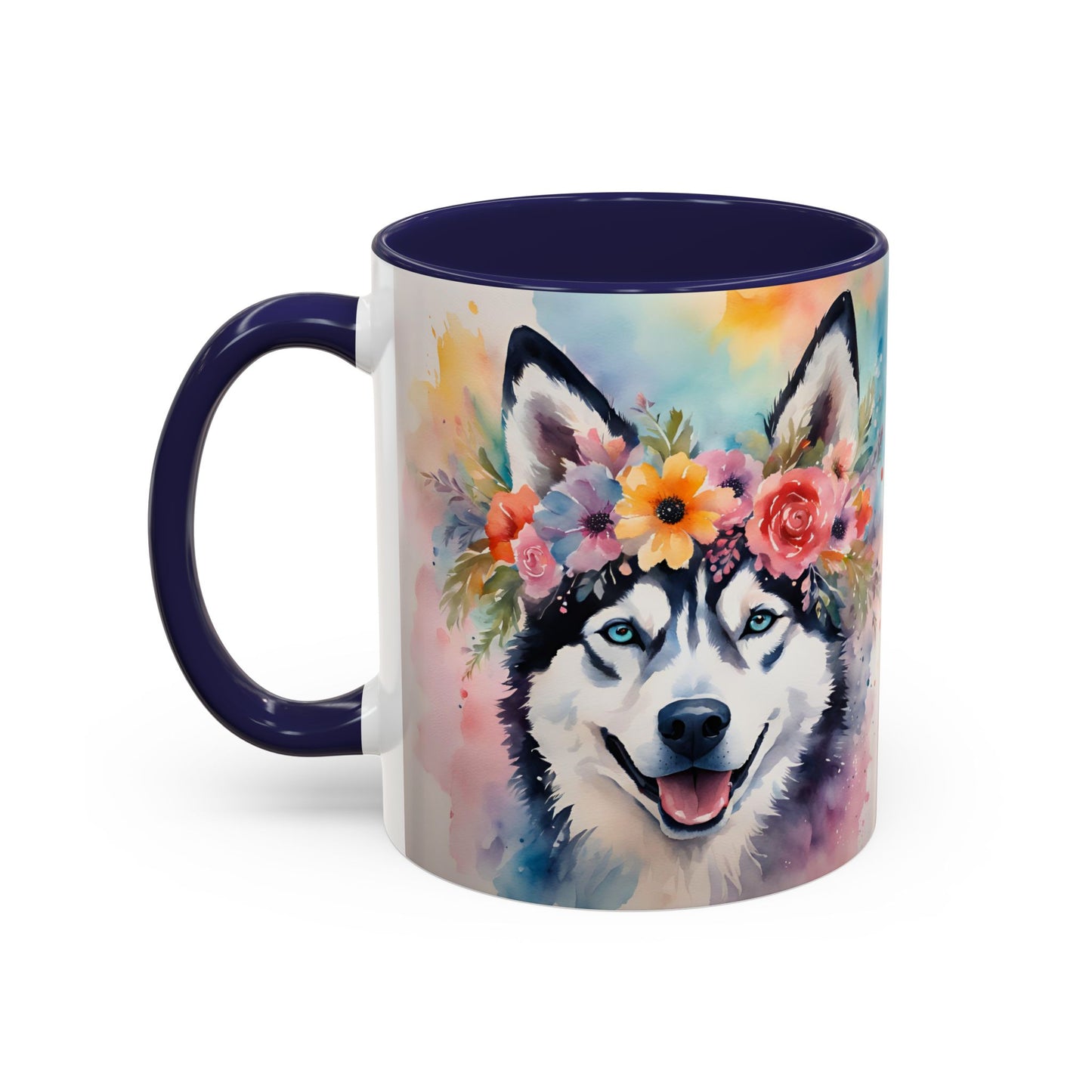 Husky 04 Accent Coffee Mug - Dog Lover Gift