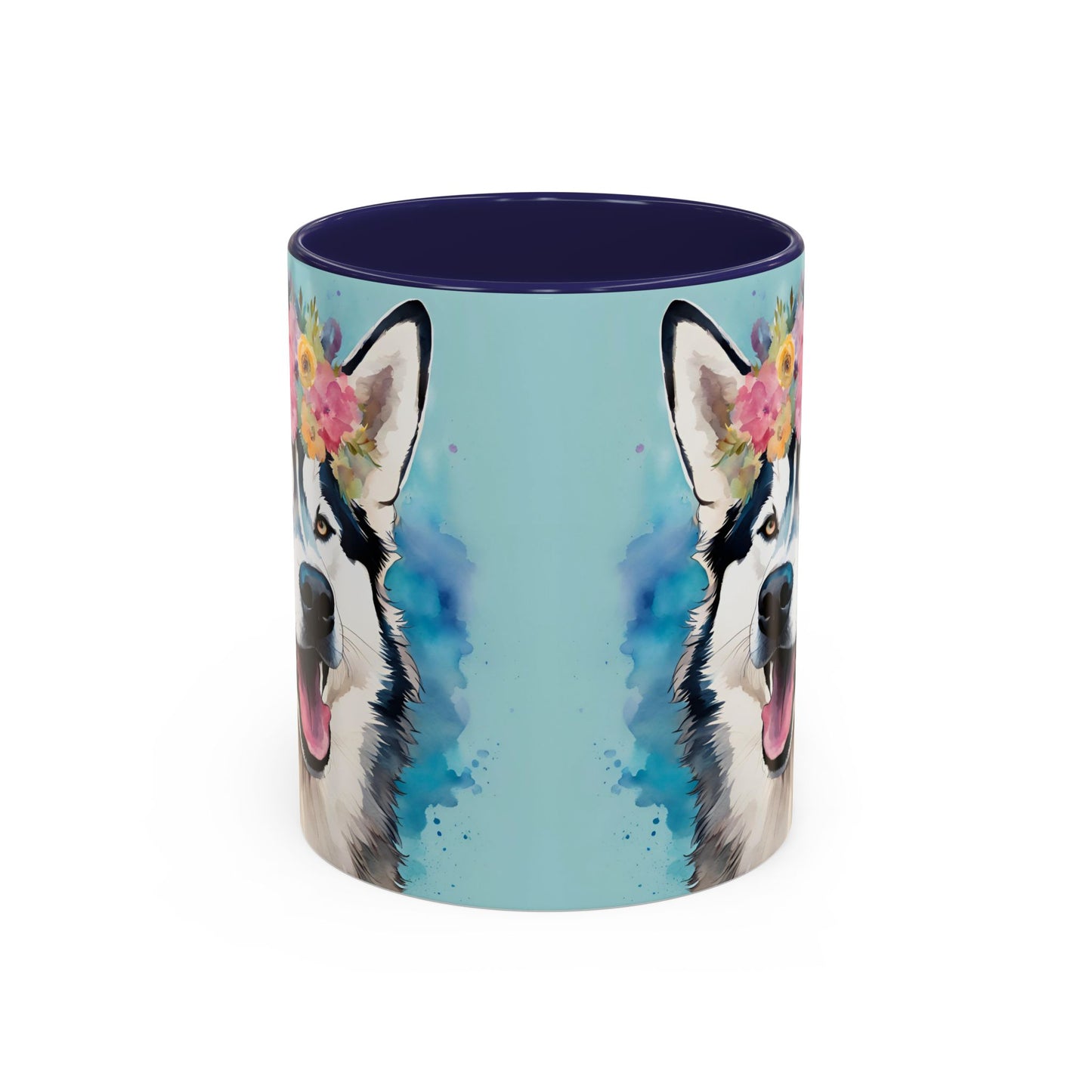 Husky 02 Accent Coffee Mug - Dog Lover Gift