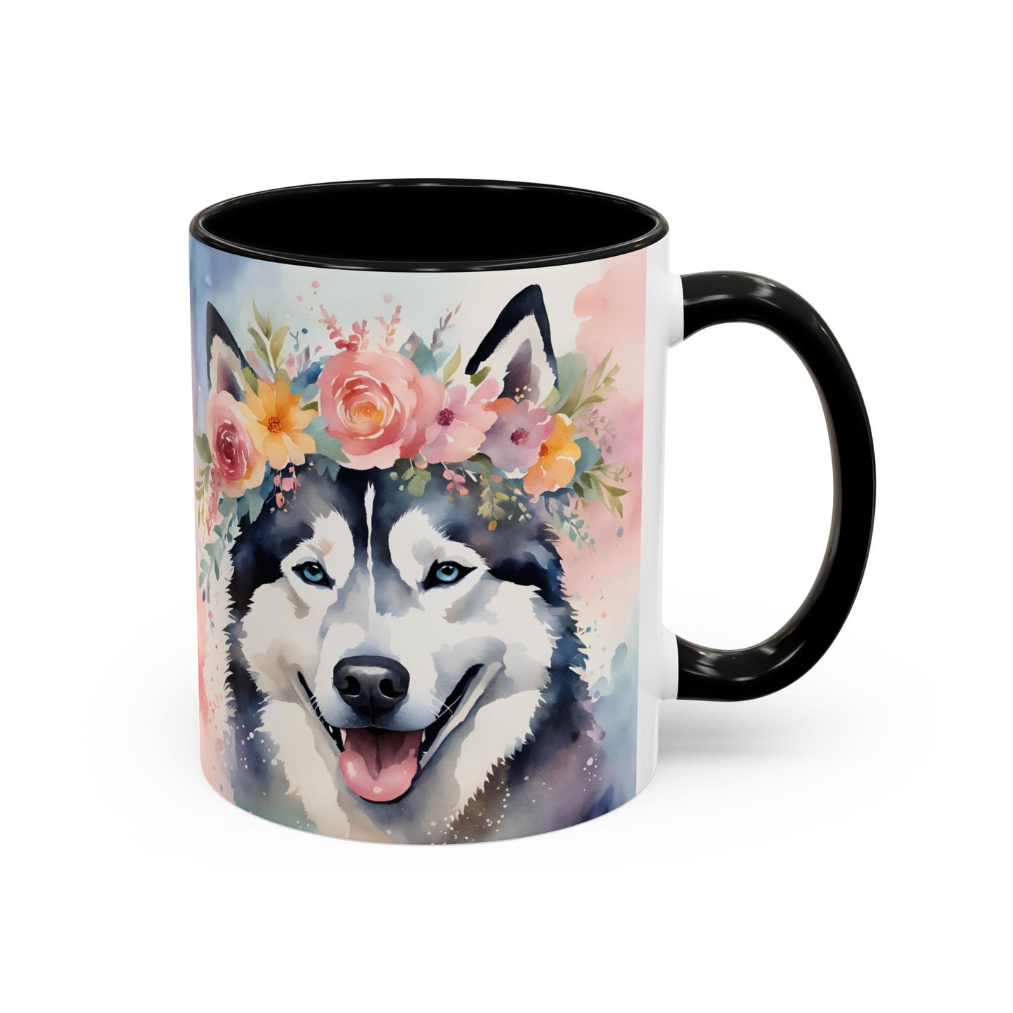 Husky 03 Accent Coffee Mug - Dog Lover Gift
