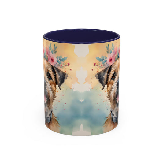 Border Terrier 01 Accent Coffee Mug - Dog Lover Gift
