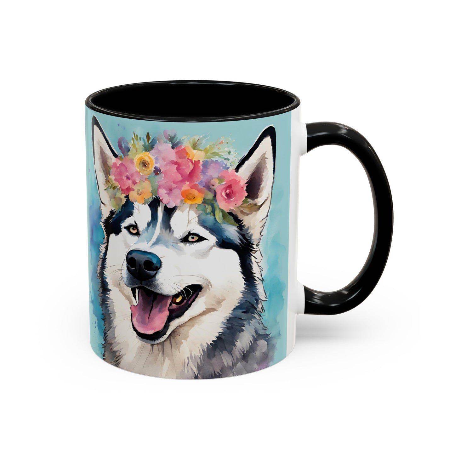 Husky 02 Accent Coffee Mug - Dog Lover Gift