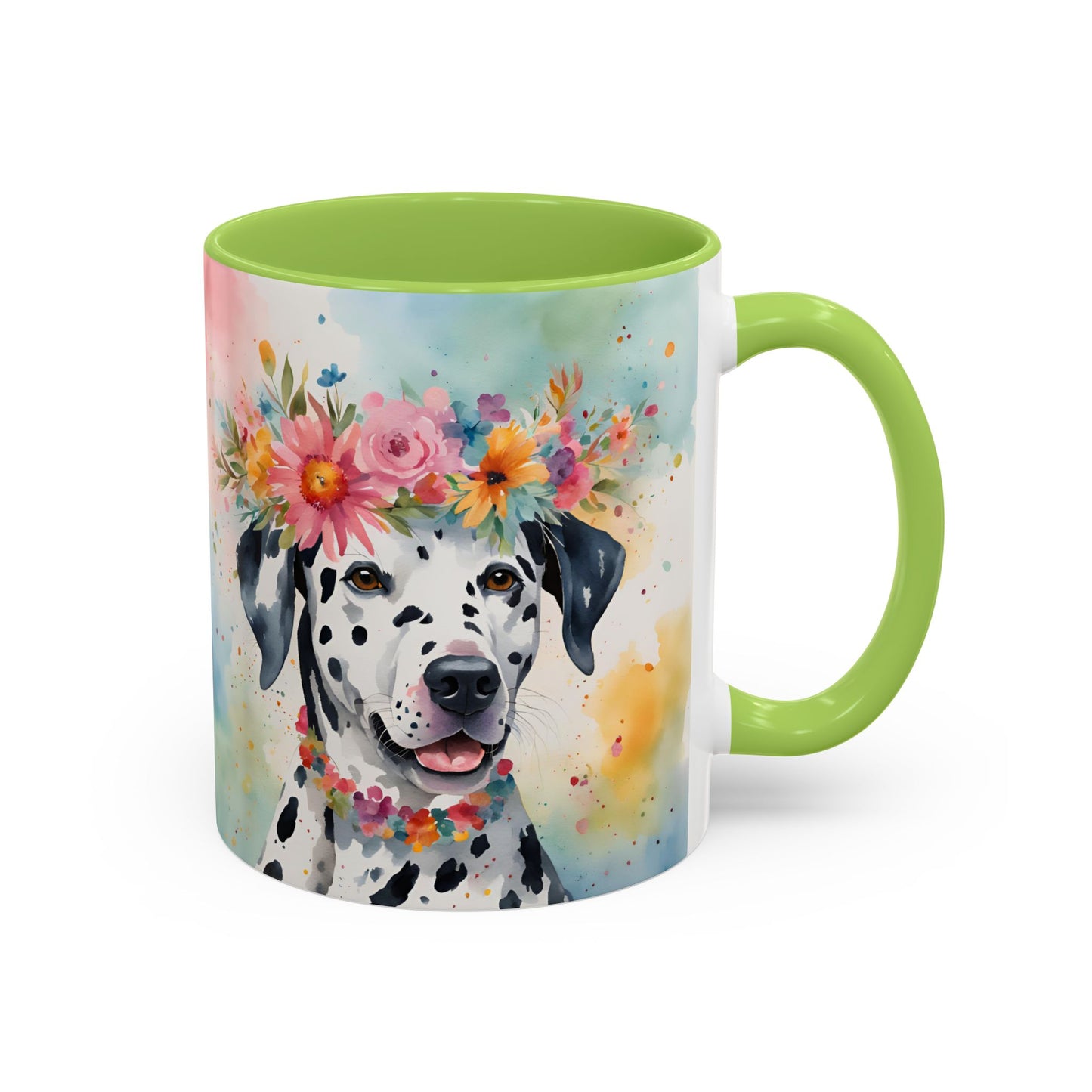 Dalmatian 02 Accent Coffee Mug - Dog Lover Gift