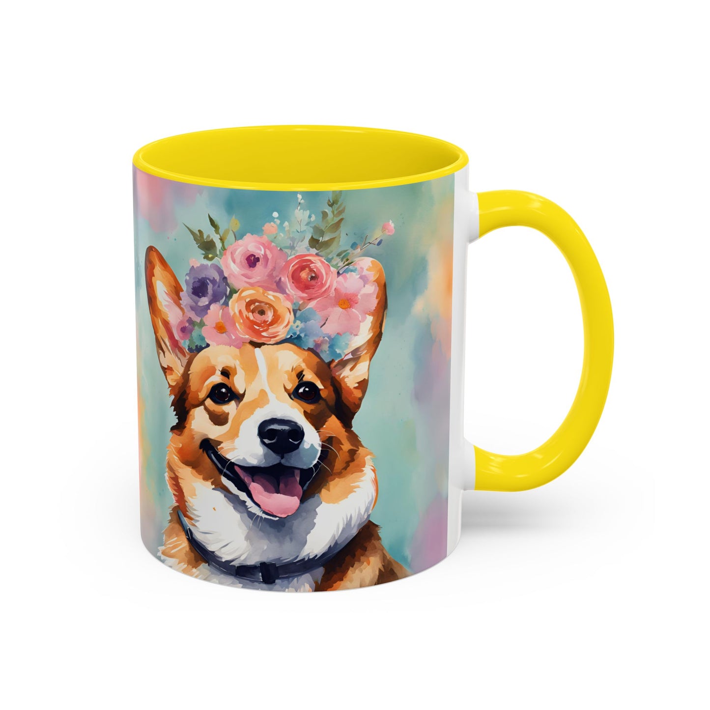 Corgi 01 Accent Coffee Mug - Dog Lover Gift