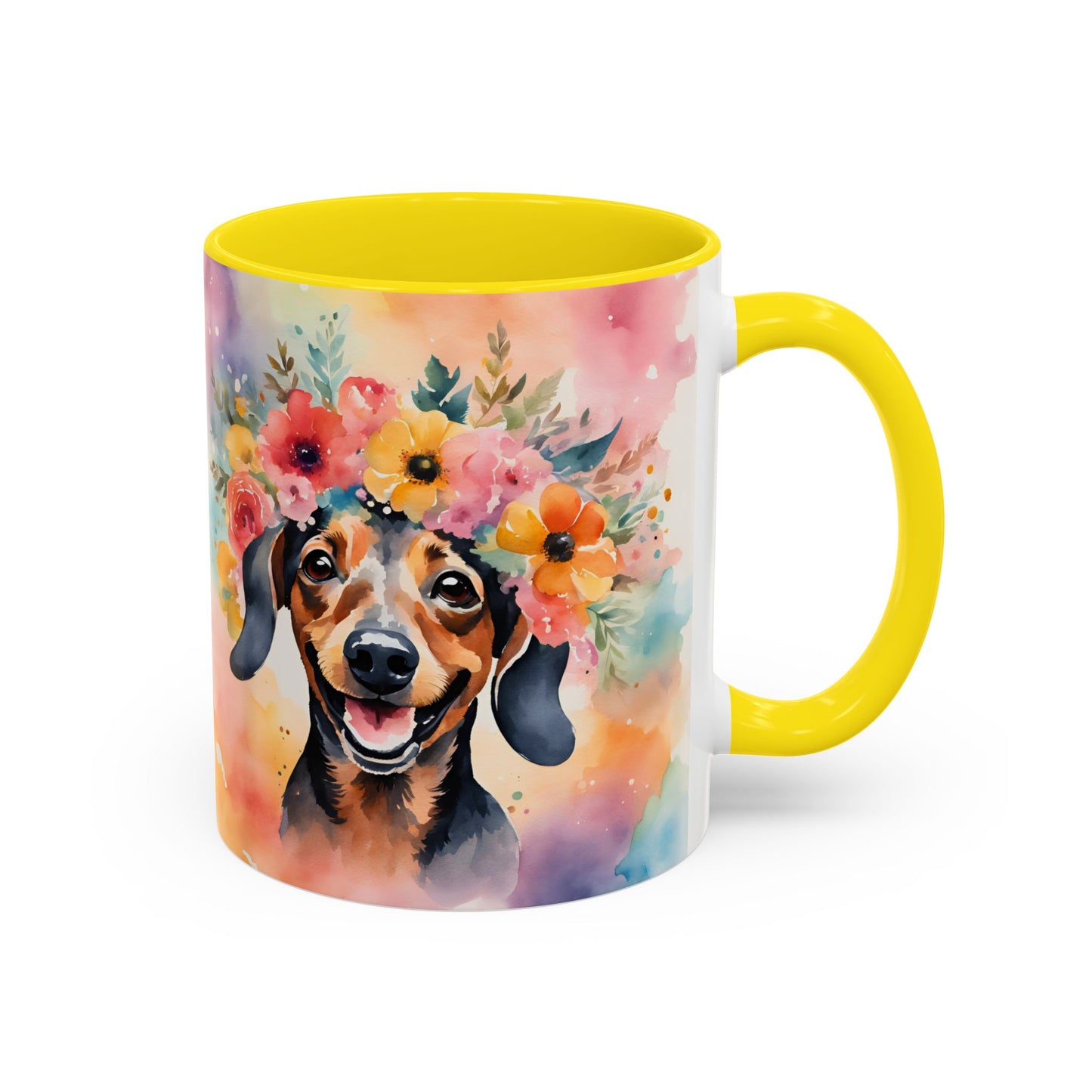 Dachshund 02 Accent Coffee Mug - Dog Lover Gift