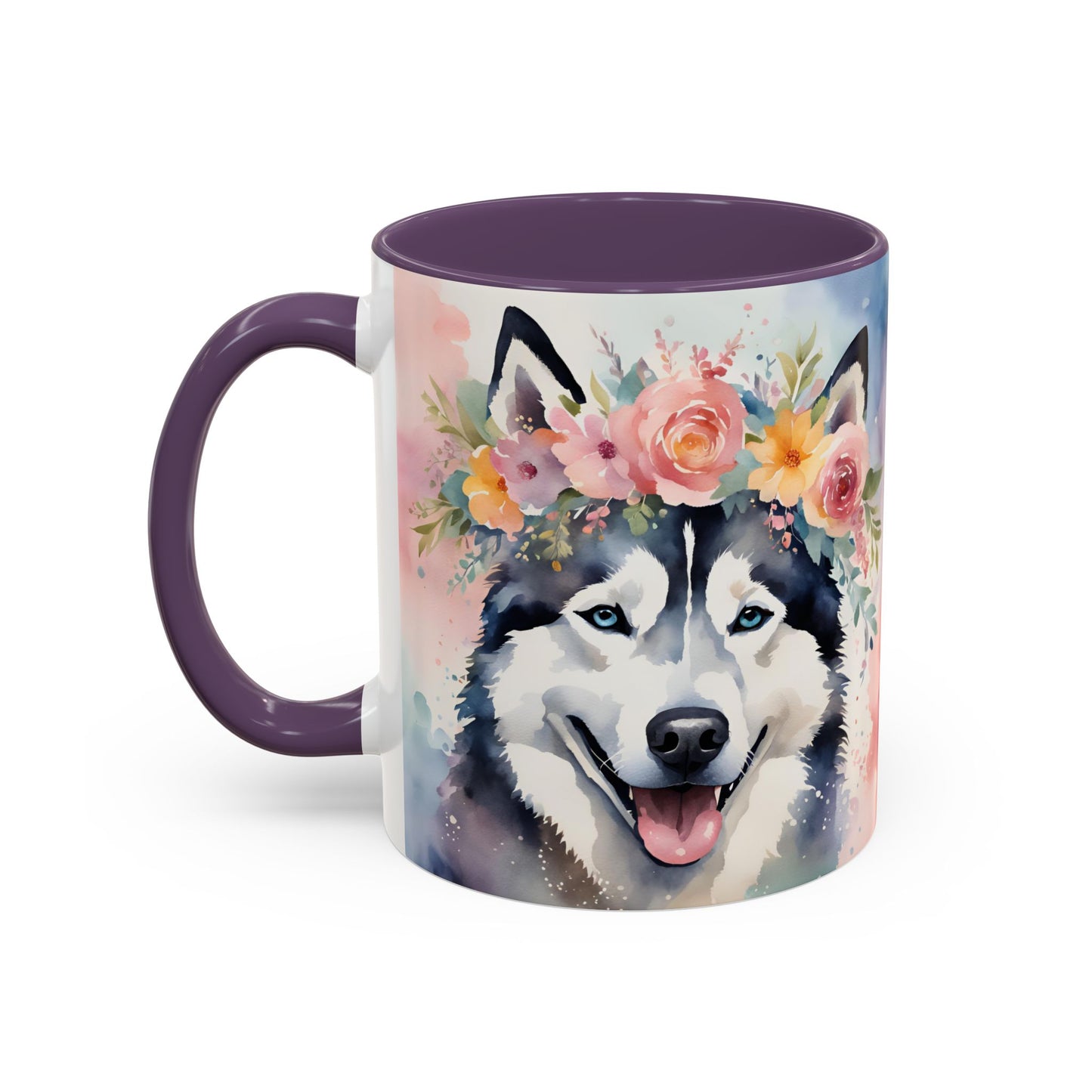 Husky 03 Accent Coffee Mug - Dog Lover Gift