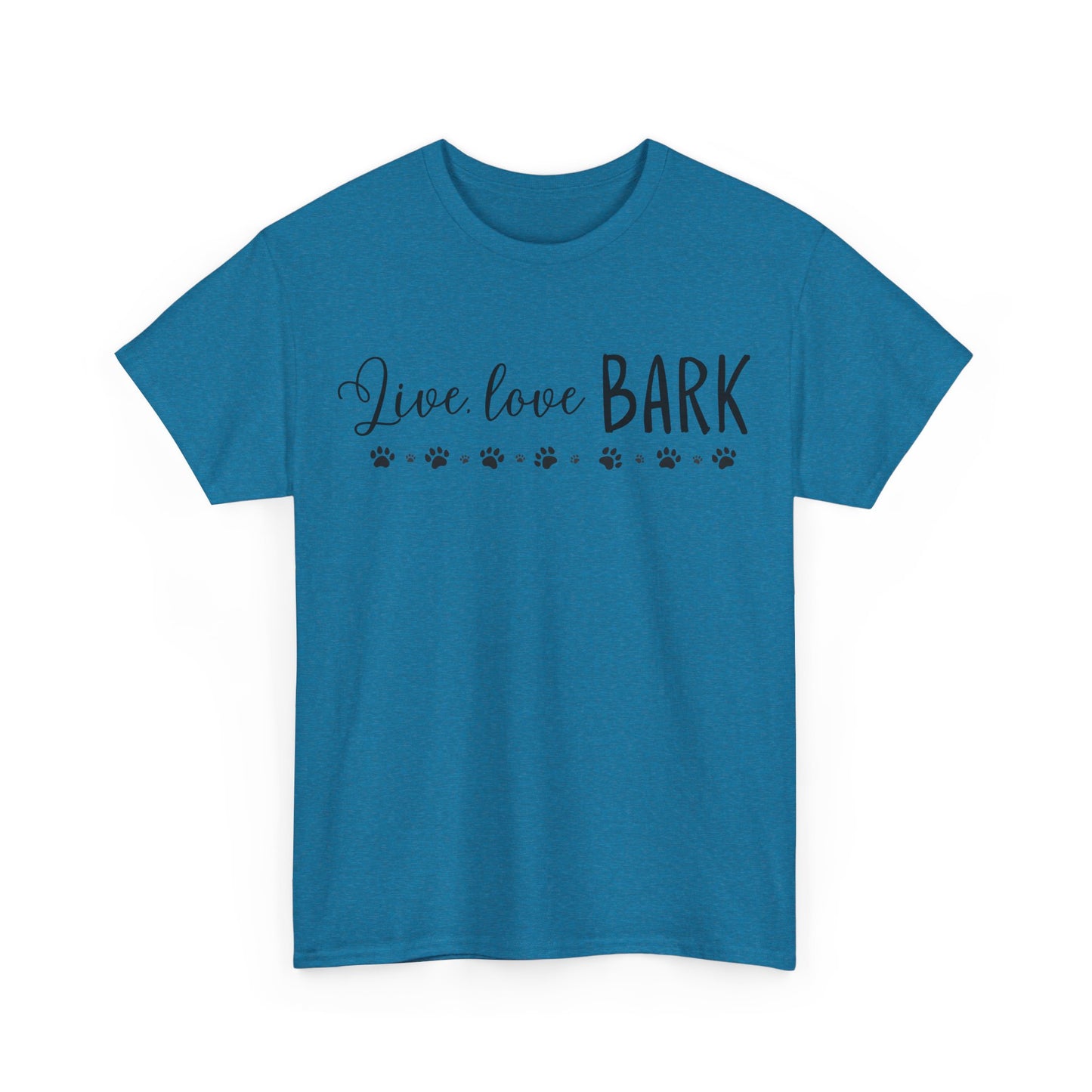 Live, love, BARK Unisex Heavy Cotton Tee