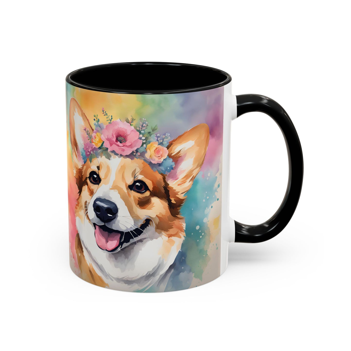 Corgi 02 Accent Coffee Mug - Dog Lover Gift