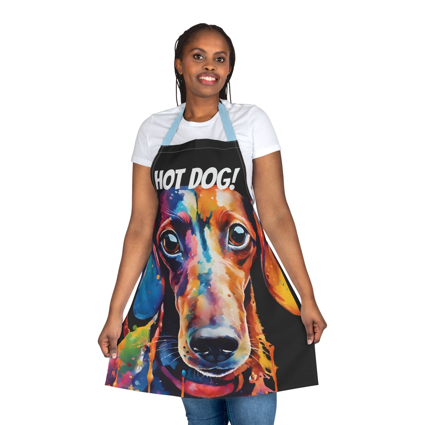 Multicoloured Hot Dog Weiner Adult Apron (AOP)