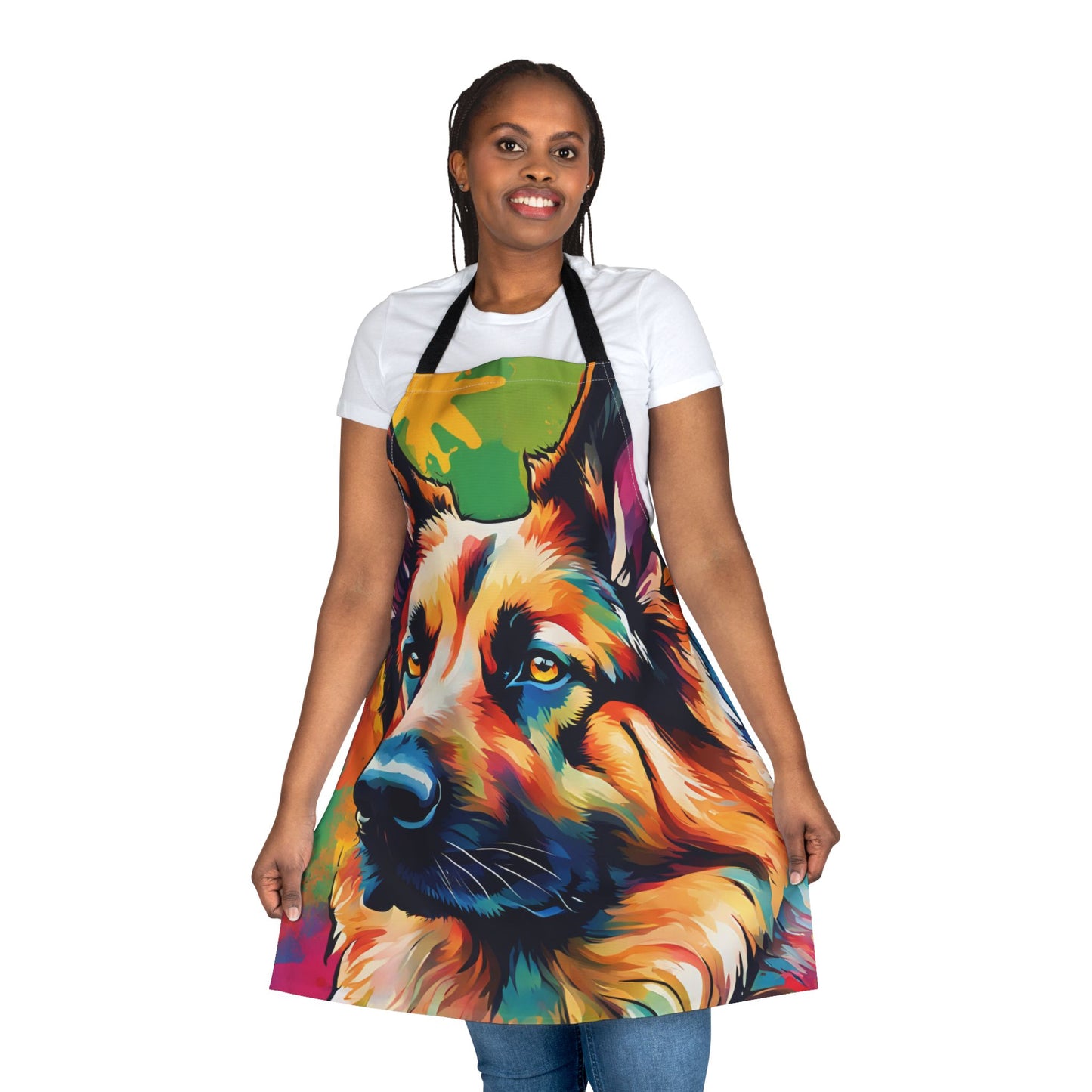 Multicoloured German Shepherd Adult Apron (AOP)