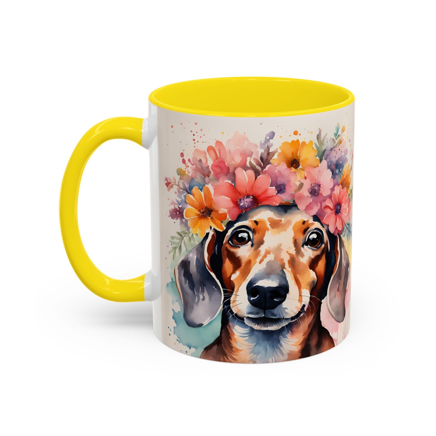 Dachshund 01 Accent Coffee Mug - Dog Lover Gift