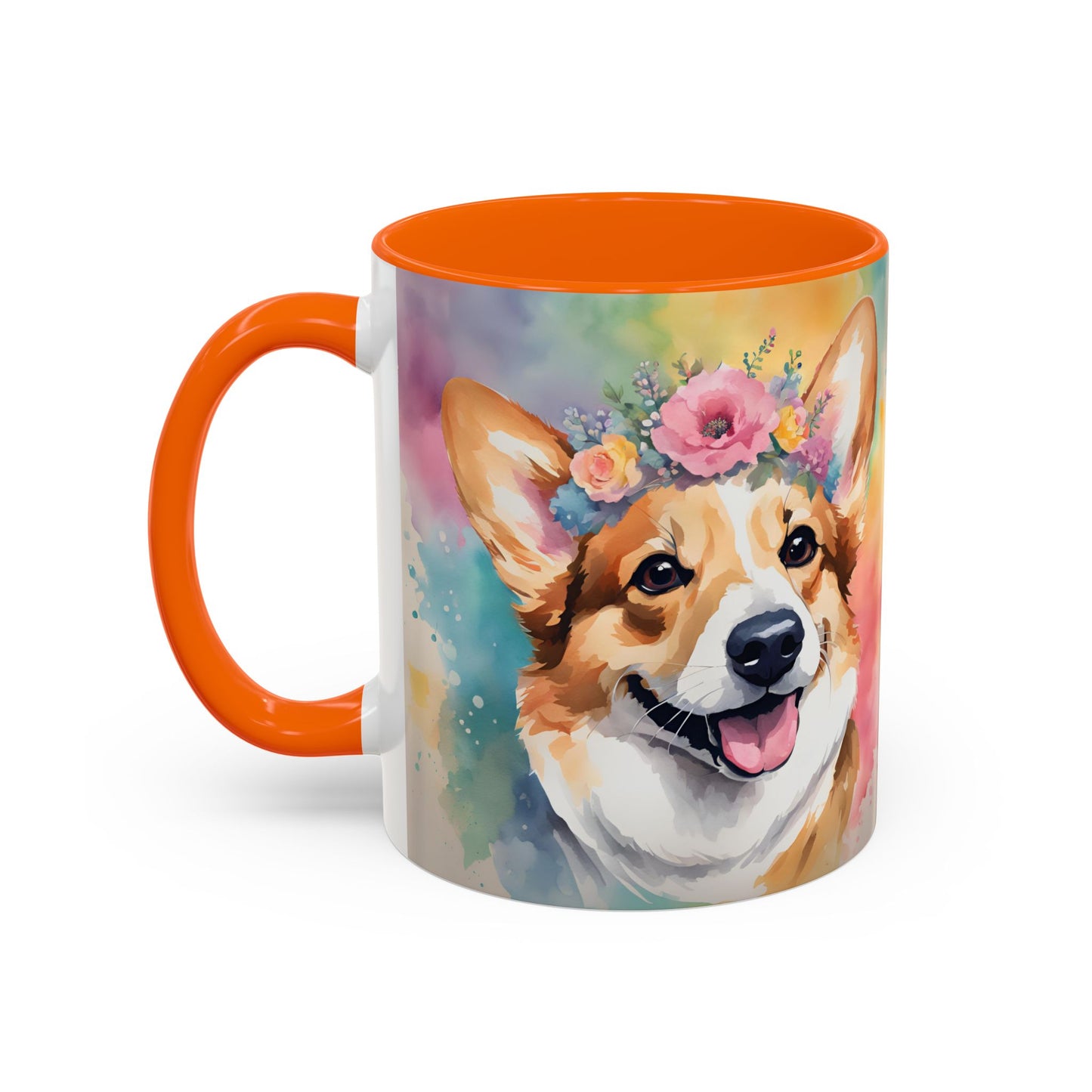 Corgi 02 Accent Coffee Mug - Dog Lover Gift