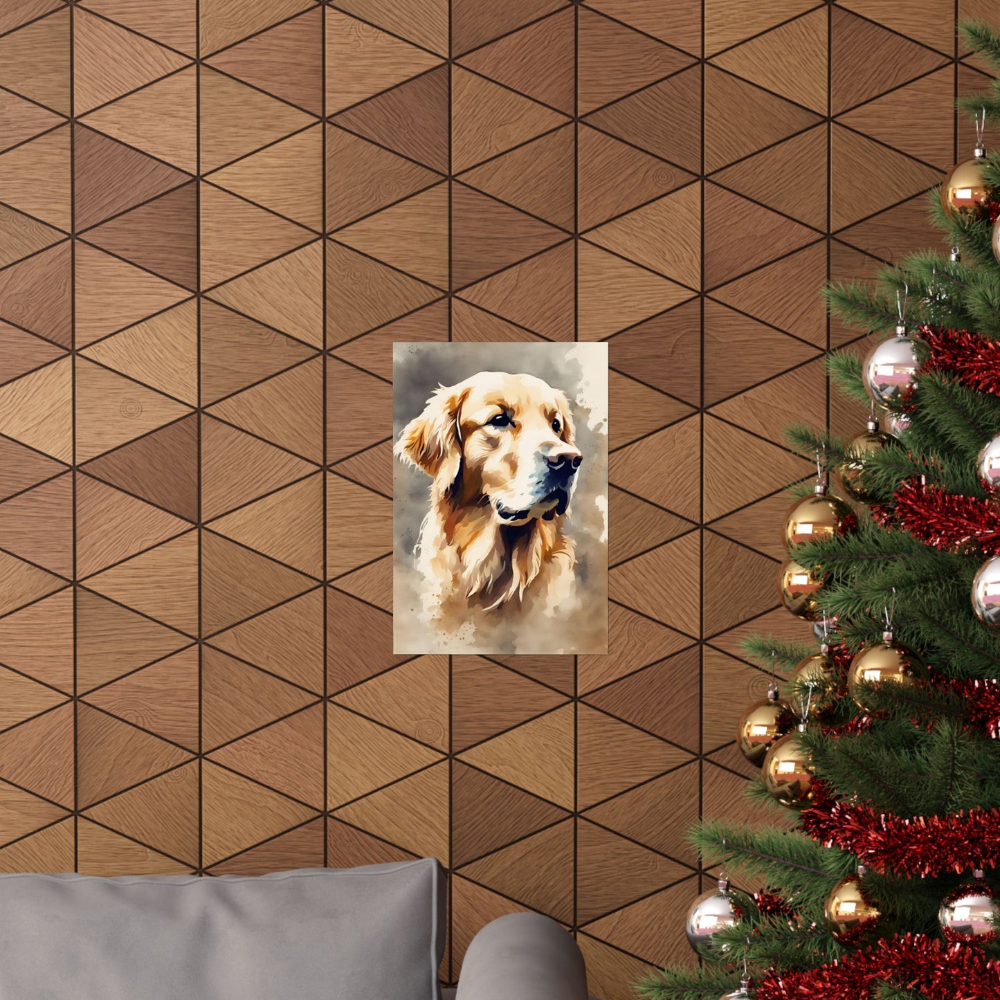 Dogs Golden Retriever 02 Matte Vertical Poster