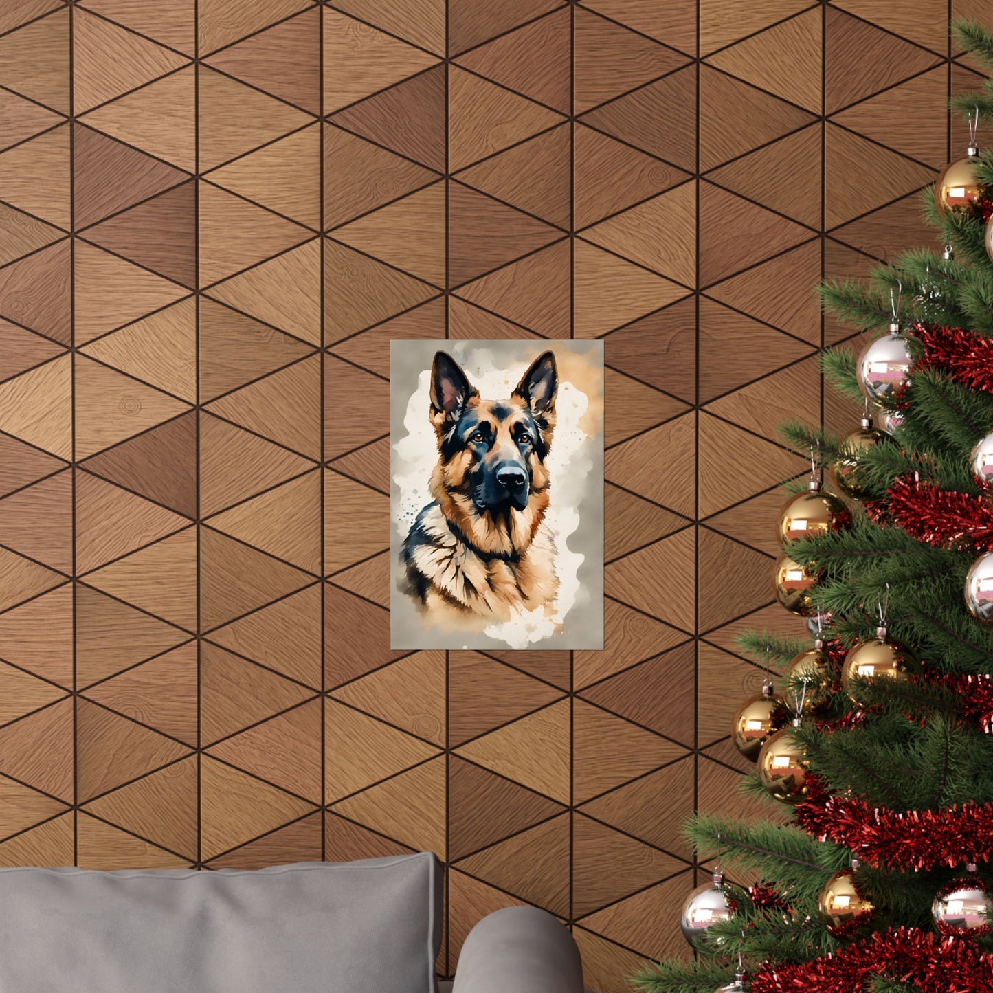 Dogs German Shepherd 04 Matte Vertical Poster