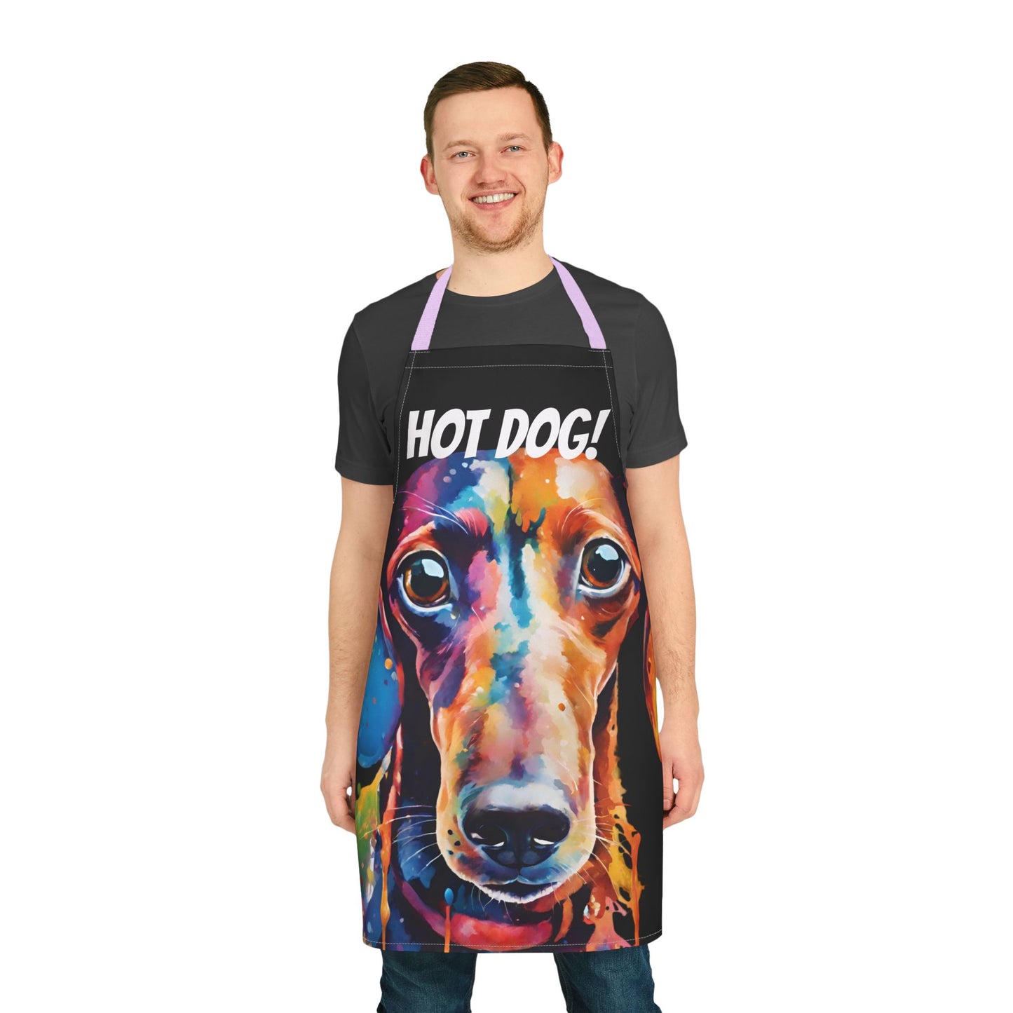 Multicoloured Hot Dog Weiner Adult Apron (AOP)