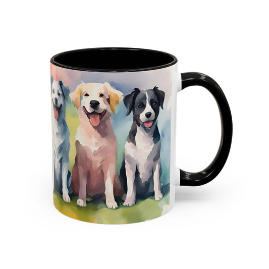 Multicoloured Doggies 08 Accent Mug 11oz