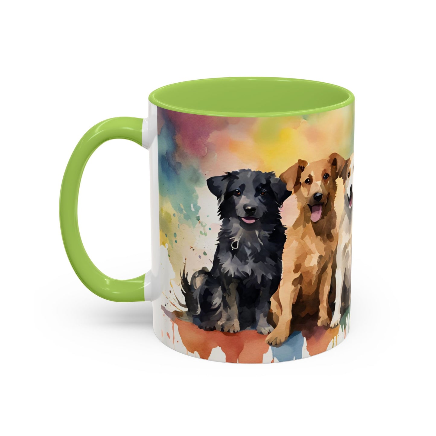 Multicoloured Doggies 02 Accent Mug 11oz