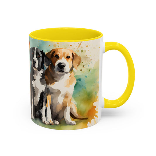 Multicoloured Doggies 09 Accent Mug 11oz