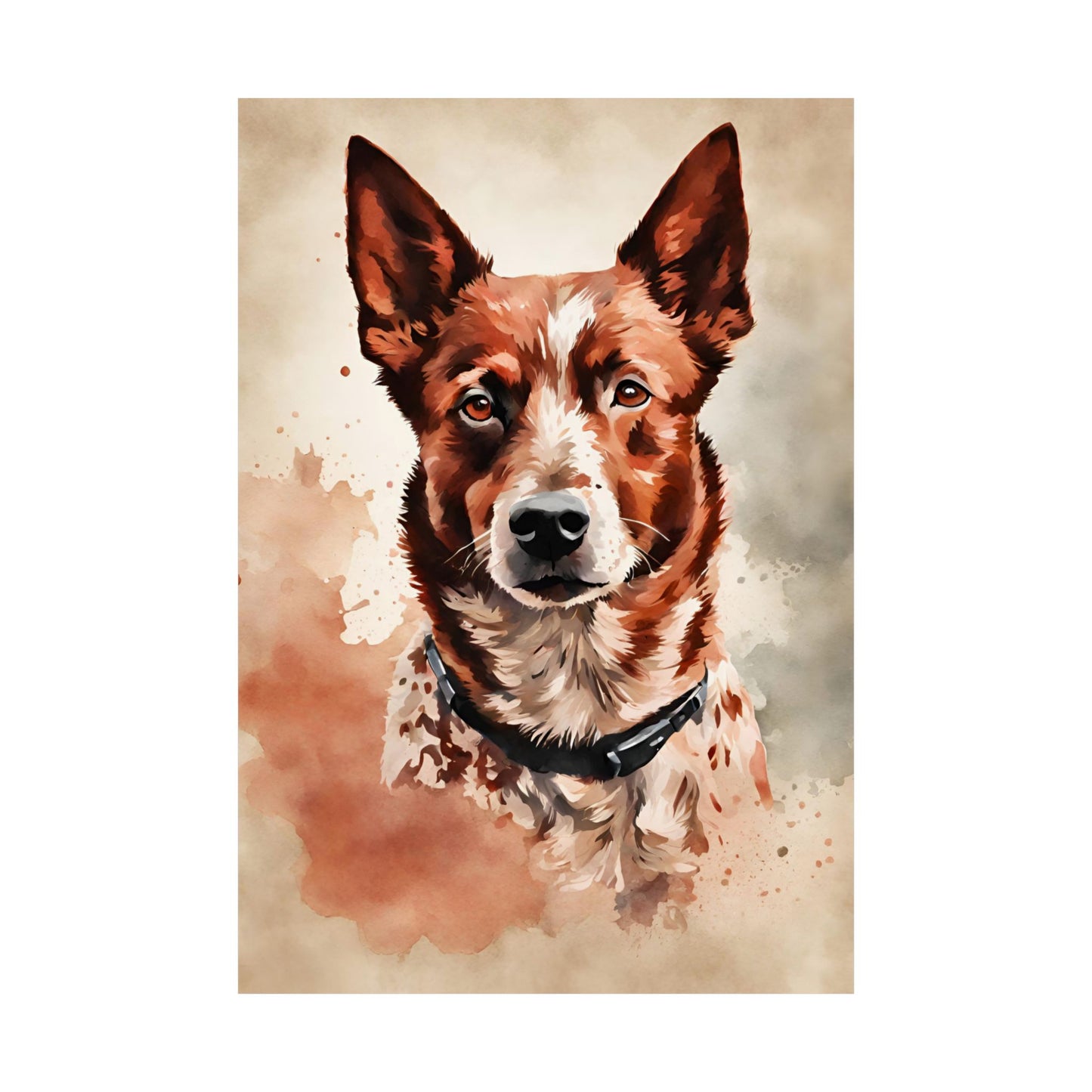 Dogs Australian Red Heeler 02 Matte Vertical Poster