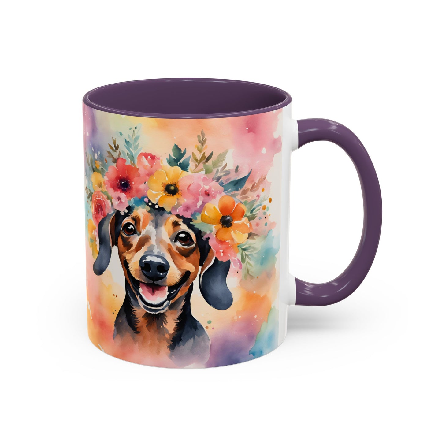 Dachshund 02 Accent Coffee Mug - Dog Lover Gift