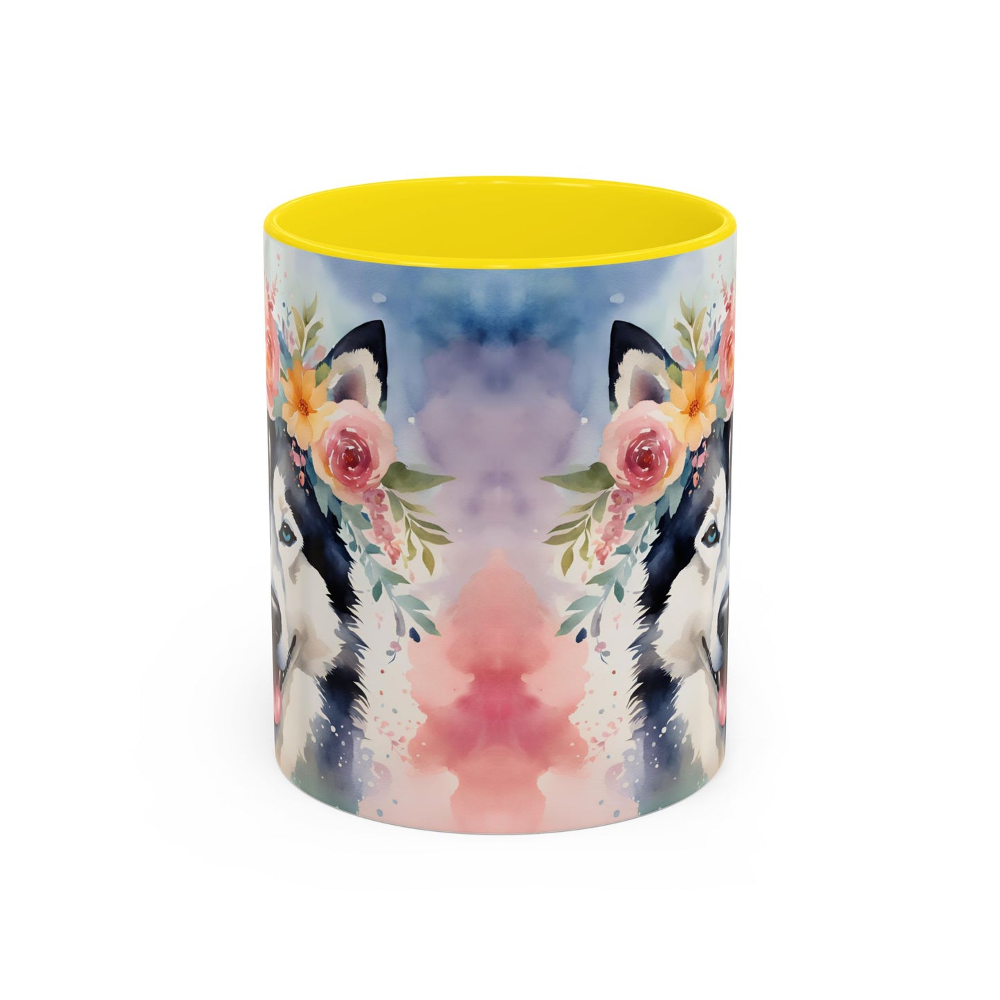 Husky 03 Accent Coffee Mug - Dog Lover Gift