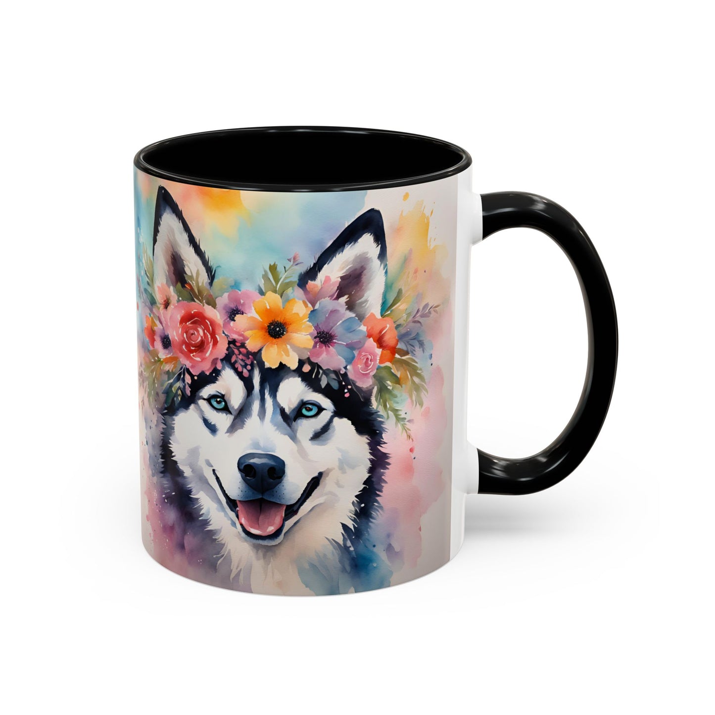 Husky 04 Accent Coffee Mug - Dog Lover Gift
