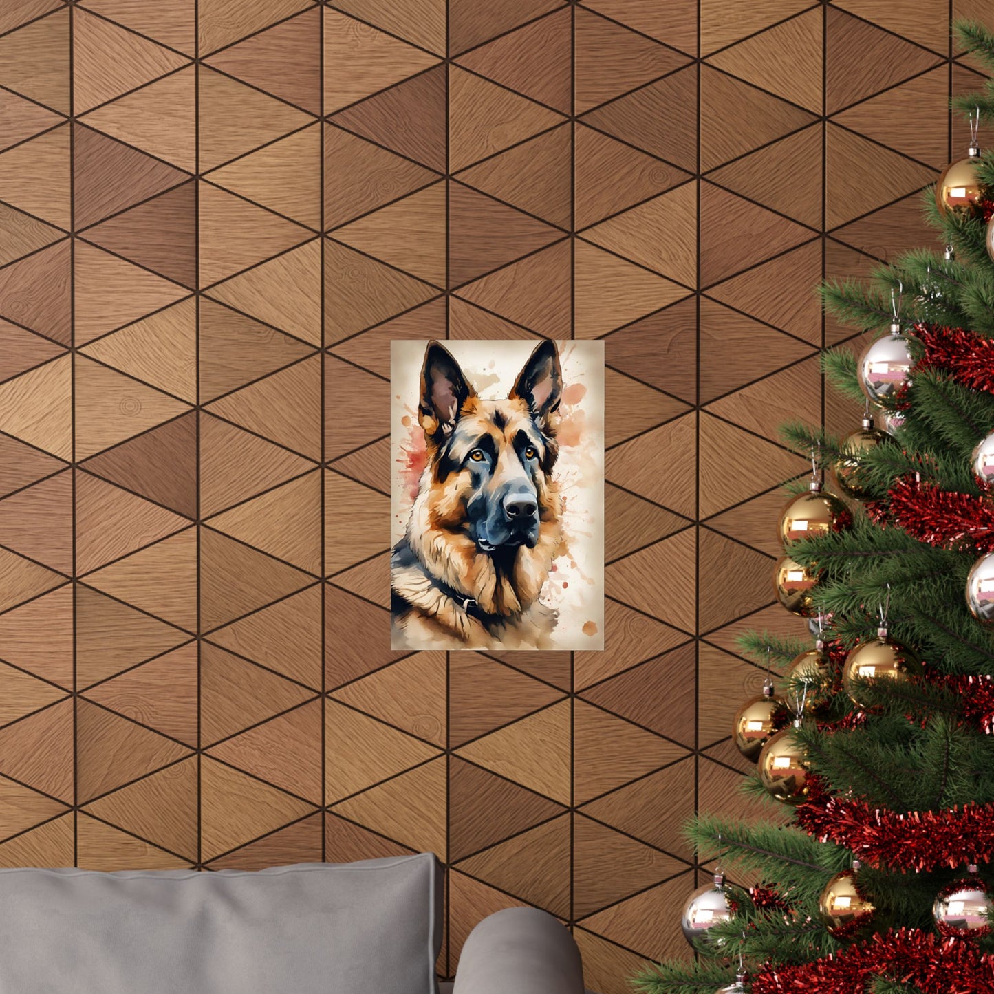 Dogs German Shepherd 02 Matte Vertical Poster