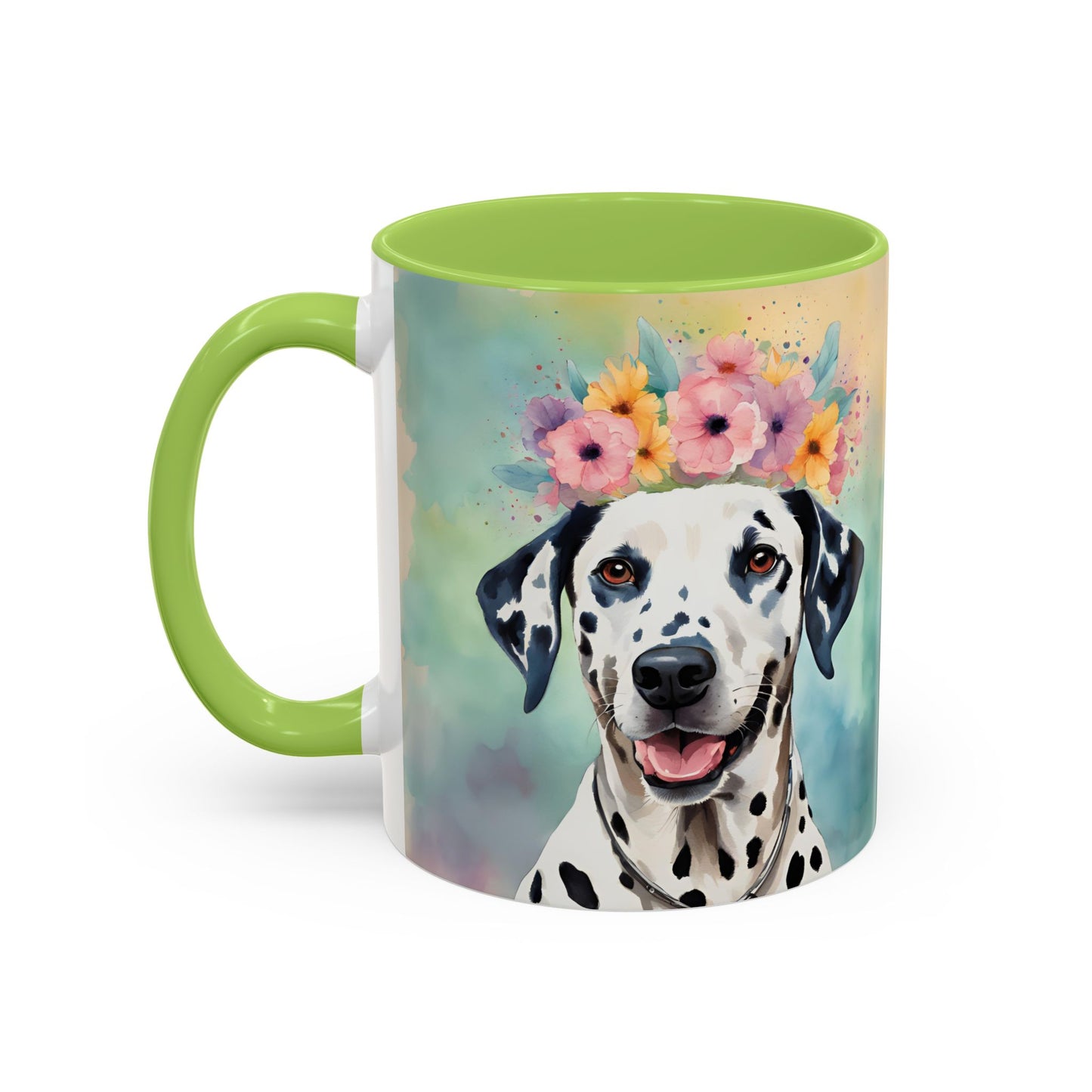 Dalmatian 01 Accent Coffee Mug - Dog Lover Gift