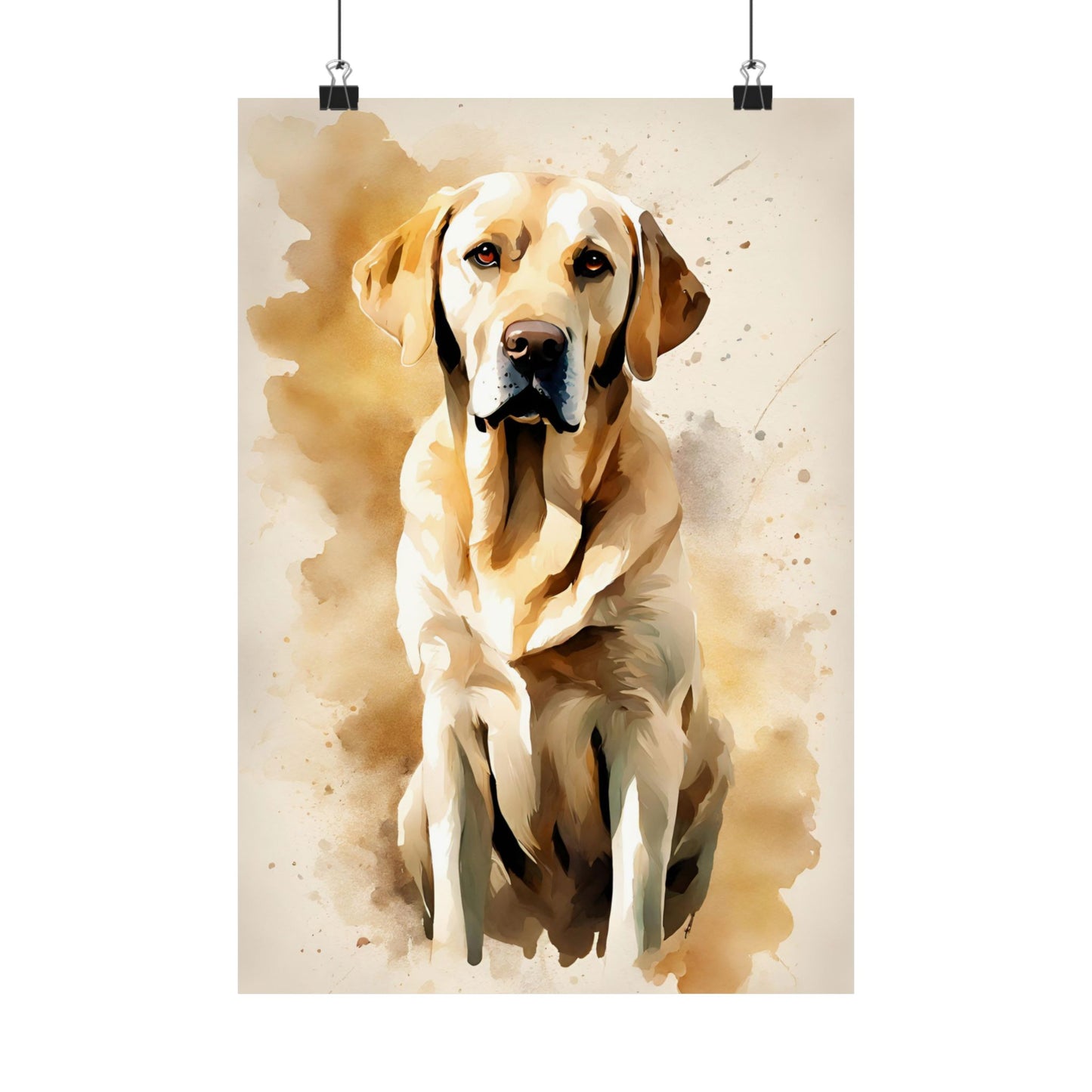 Dogs Golden Labrador 01 Matte Vertical Poster