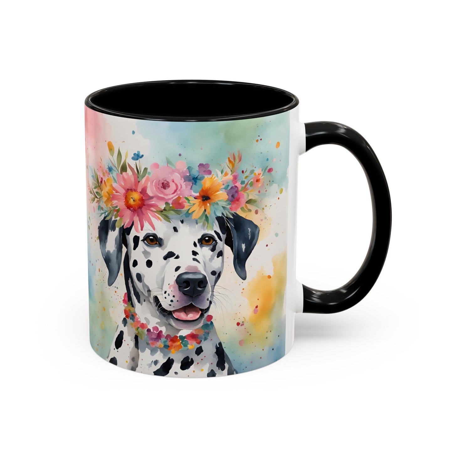 Dalmatian 02 Accent Coffee Mug - Dog Lover Gift