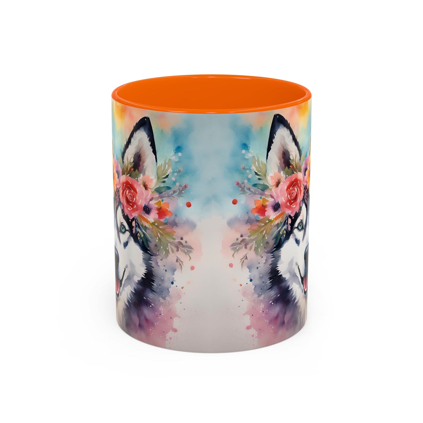 Husky 04 Accent Coffee Mug - Dog Lover Gift