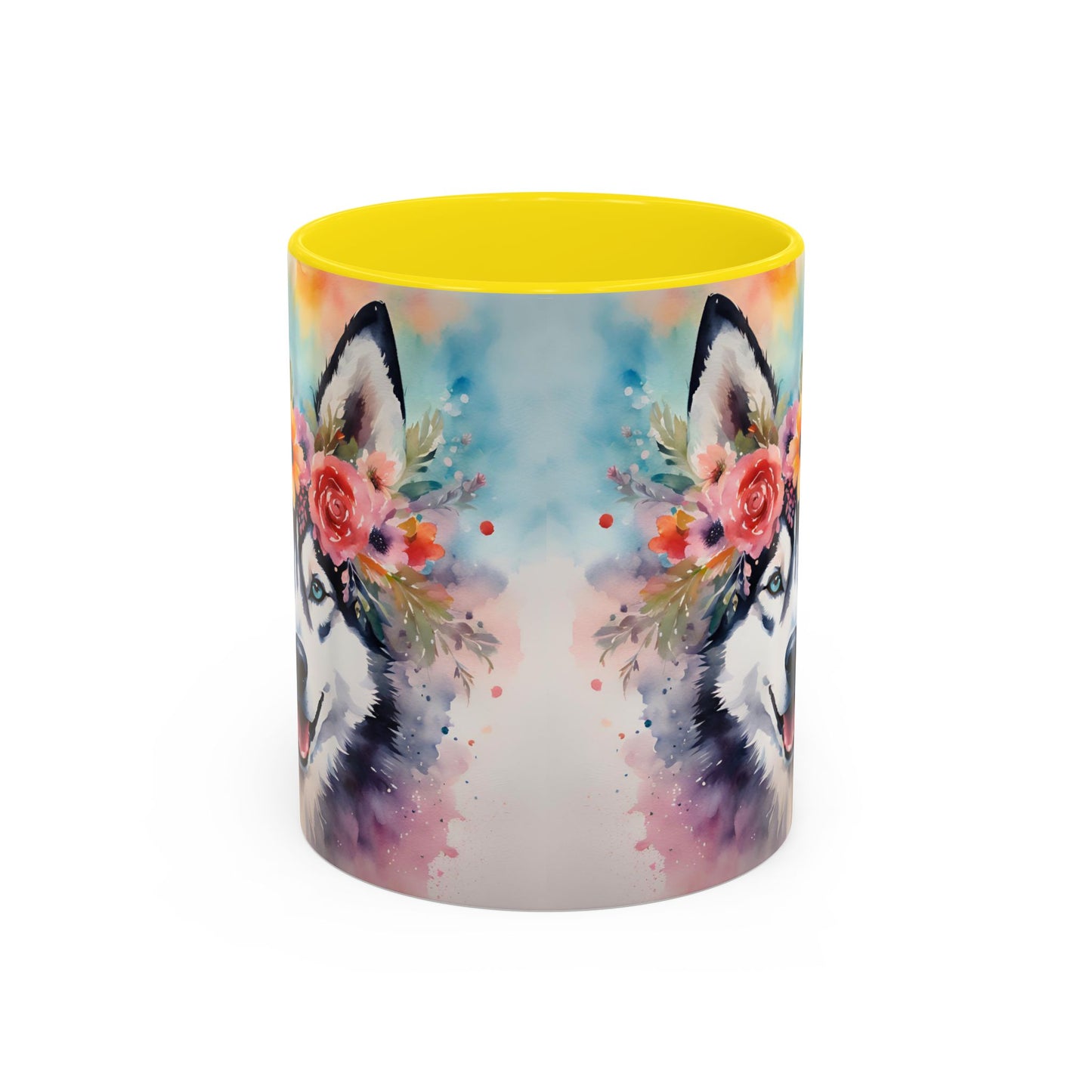 Husky 04 Accent Coffee Mug - Dog Lover Gift